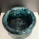 Vintage cache pot in glazed ceramic