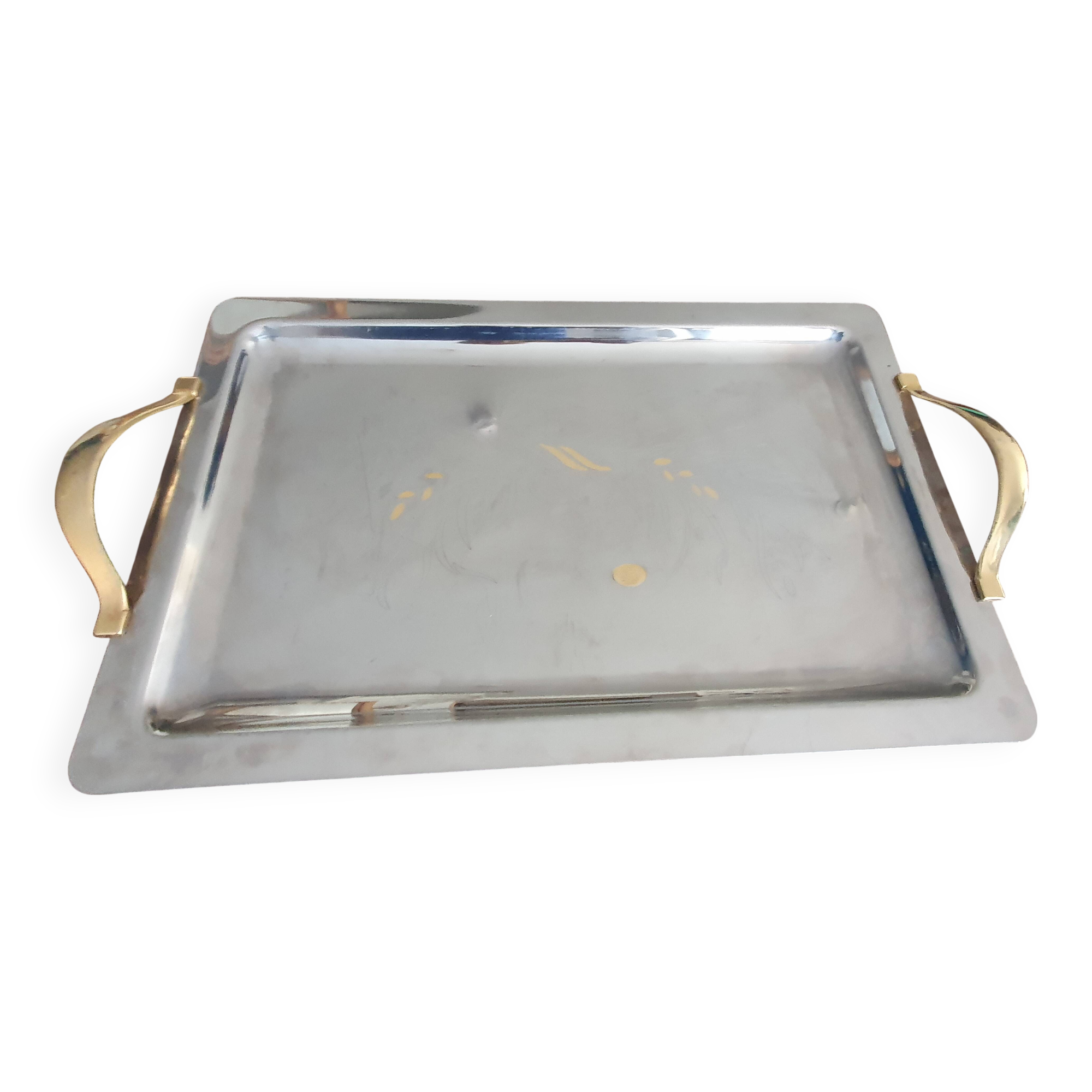 Tray decorated with 24-carat gold inlay