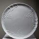 Plat à tarte vintage en porcelaine fine de Limoges blanche