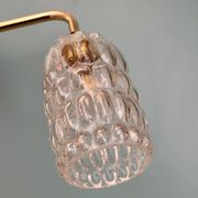 Applique coudée tulipe vintage en verre