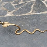 Bronze cobra candle holder wall sconce