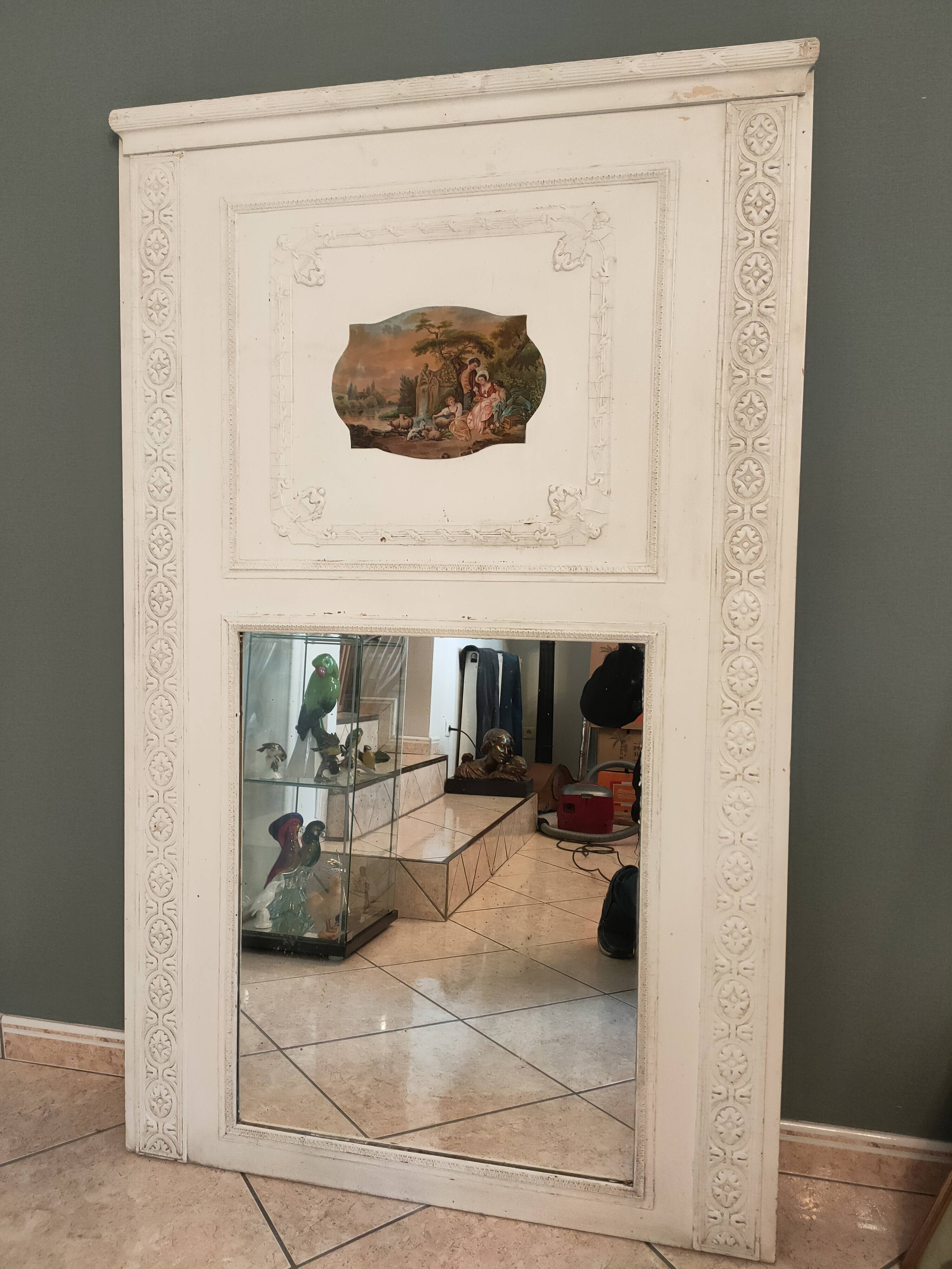trumeau mirror from the 1920s in painted wood