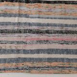 Large Striped Multicolor Vintage Kilim Rug, 292x327Cm