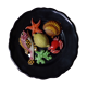 Vintage Vallauris trompe-l'oeil plate