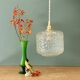 Suspension globe vintage en verre transparent