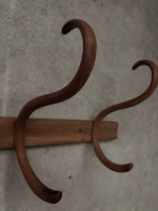 Patère ancienne bois courbé Fischel