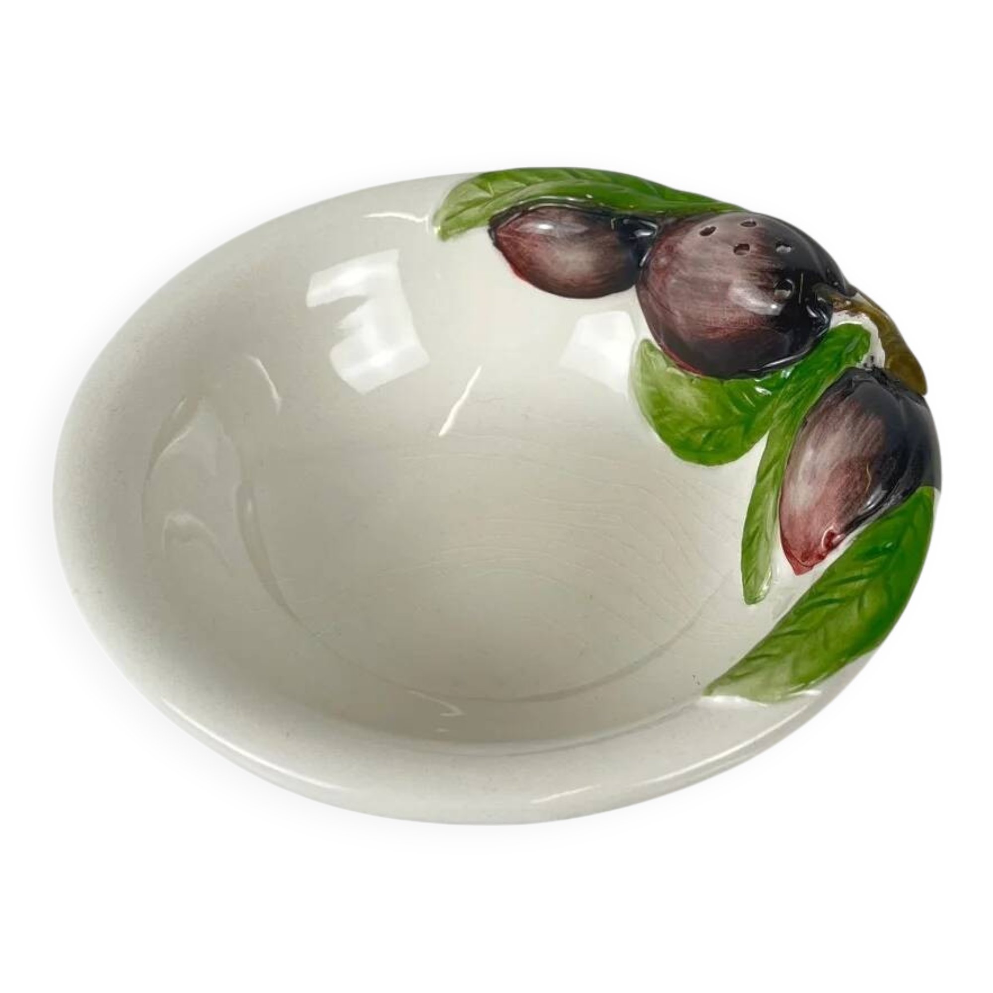 Plat apéritif olive barbotine, Bassano, Italie 1970