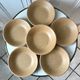 Lot de 6 assiettes creuses en grès mat années 70