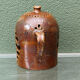 Signed enamelled stoneware lantern, Puisaye