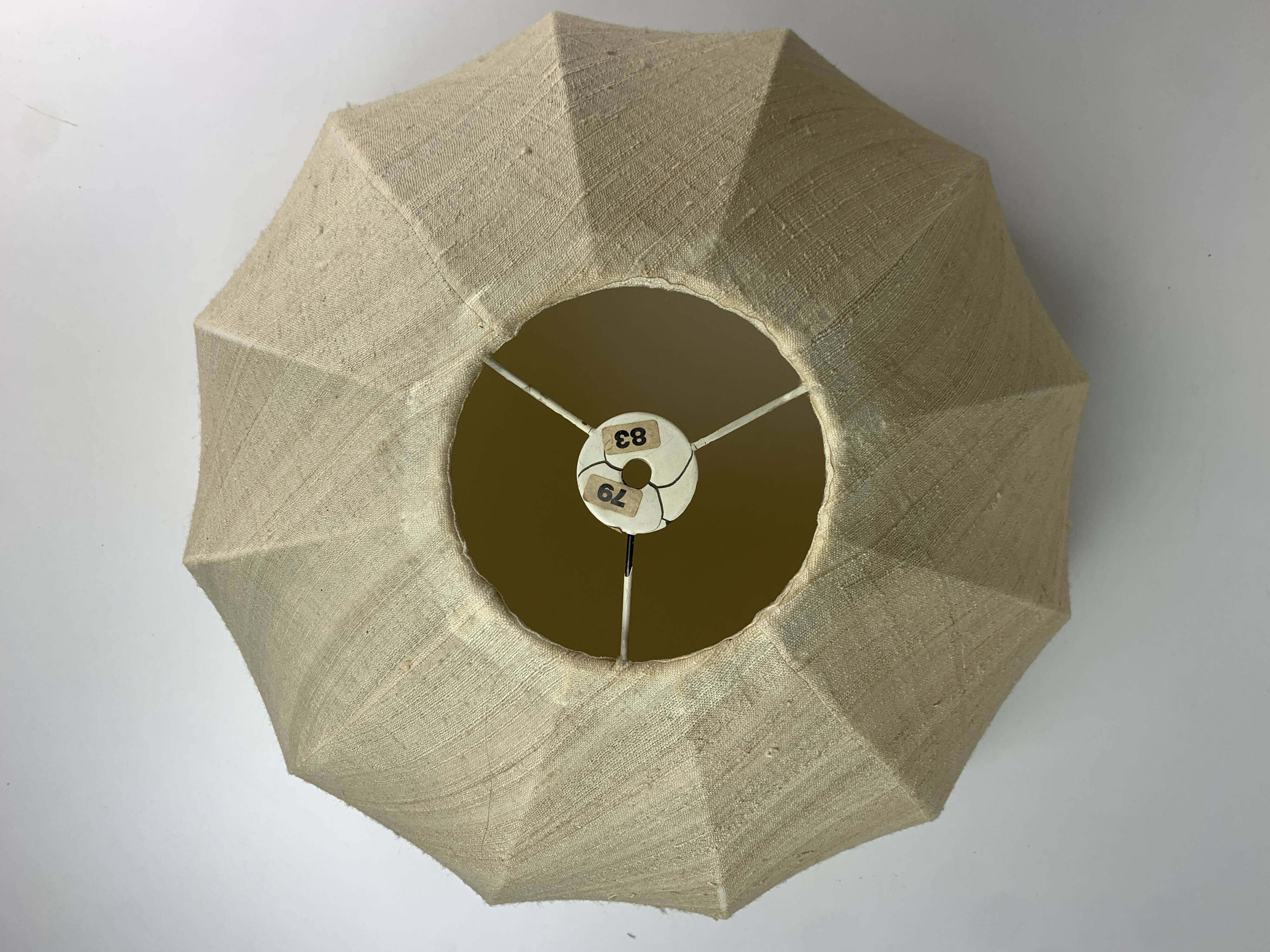 Large ( 65 cm ) midcentury brass space age mushroom table lamp, 1960s