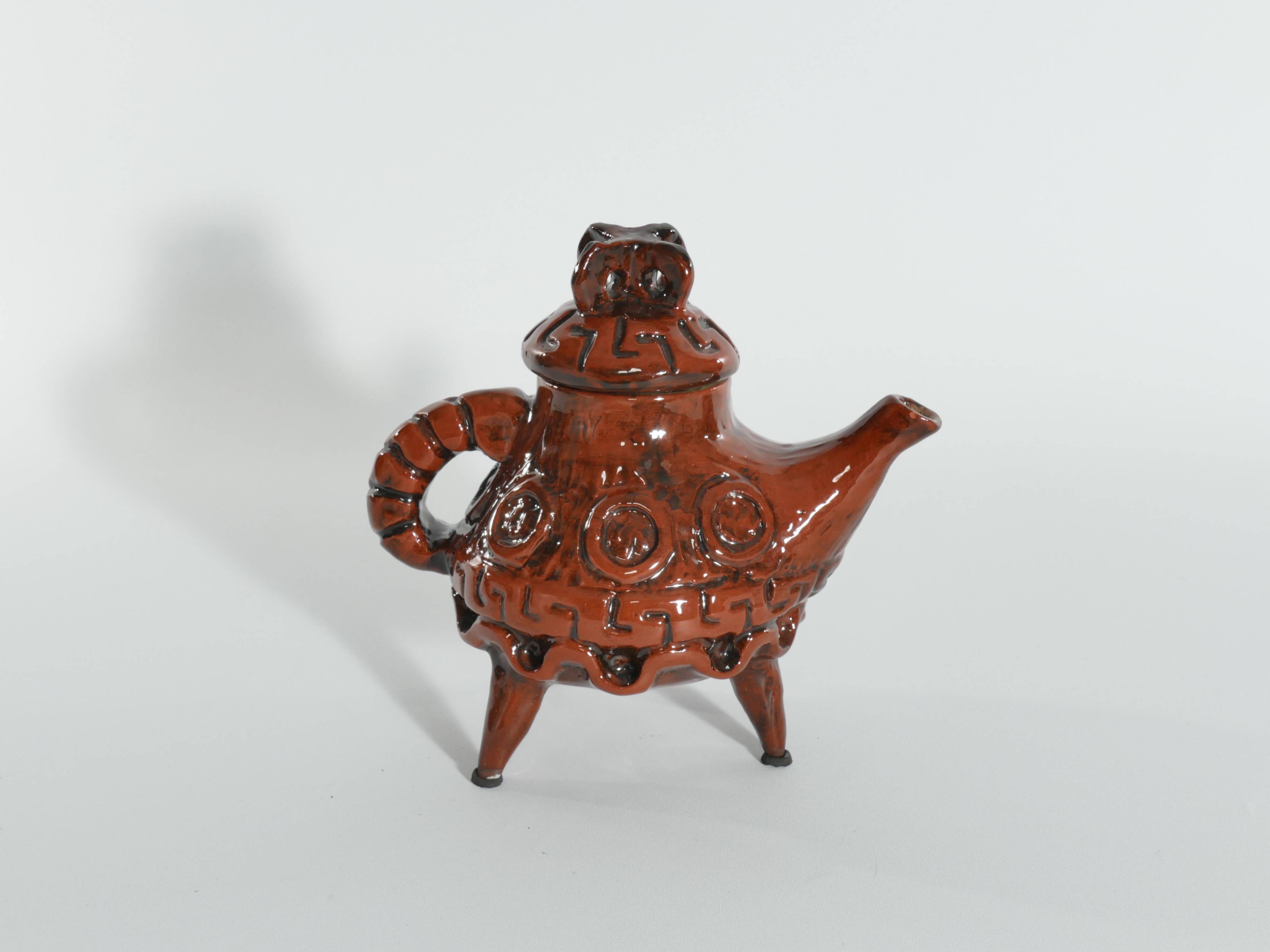 Vintage Playful Teapot with Crab-like Features by Allan Hellman Sweden 1982