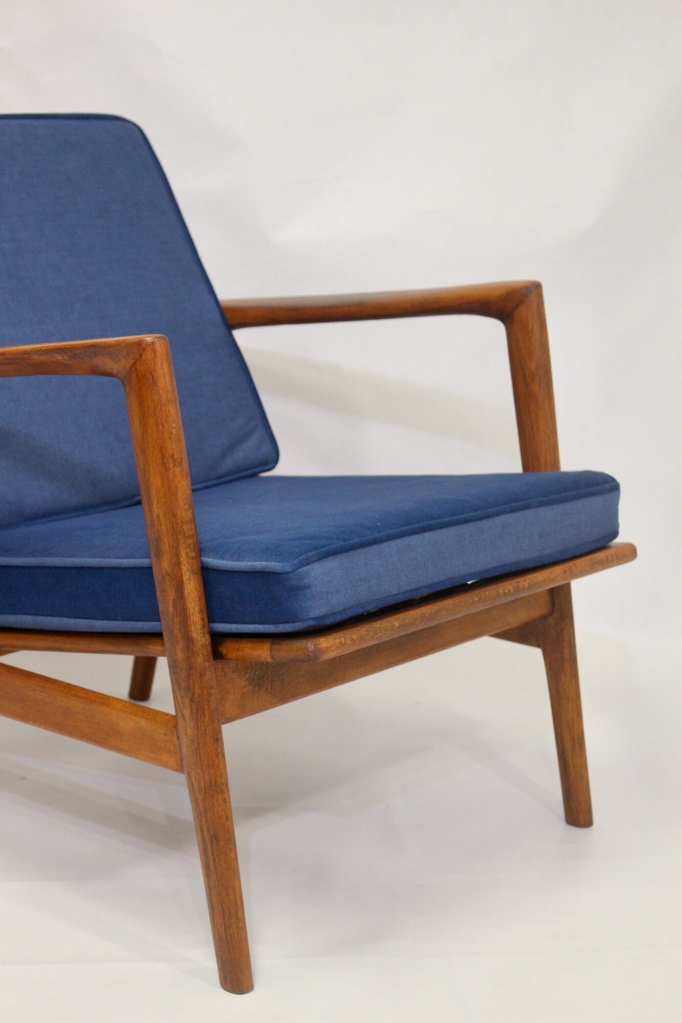 Chair by Stefan de Swarz-dzkie Fabryki Mebli, 1960 blue