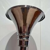 Art Deco Standing Ashtray in Polished and Chromed Metal, Switzerland, 1930