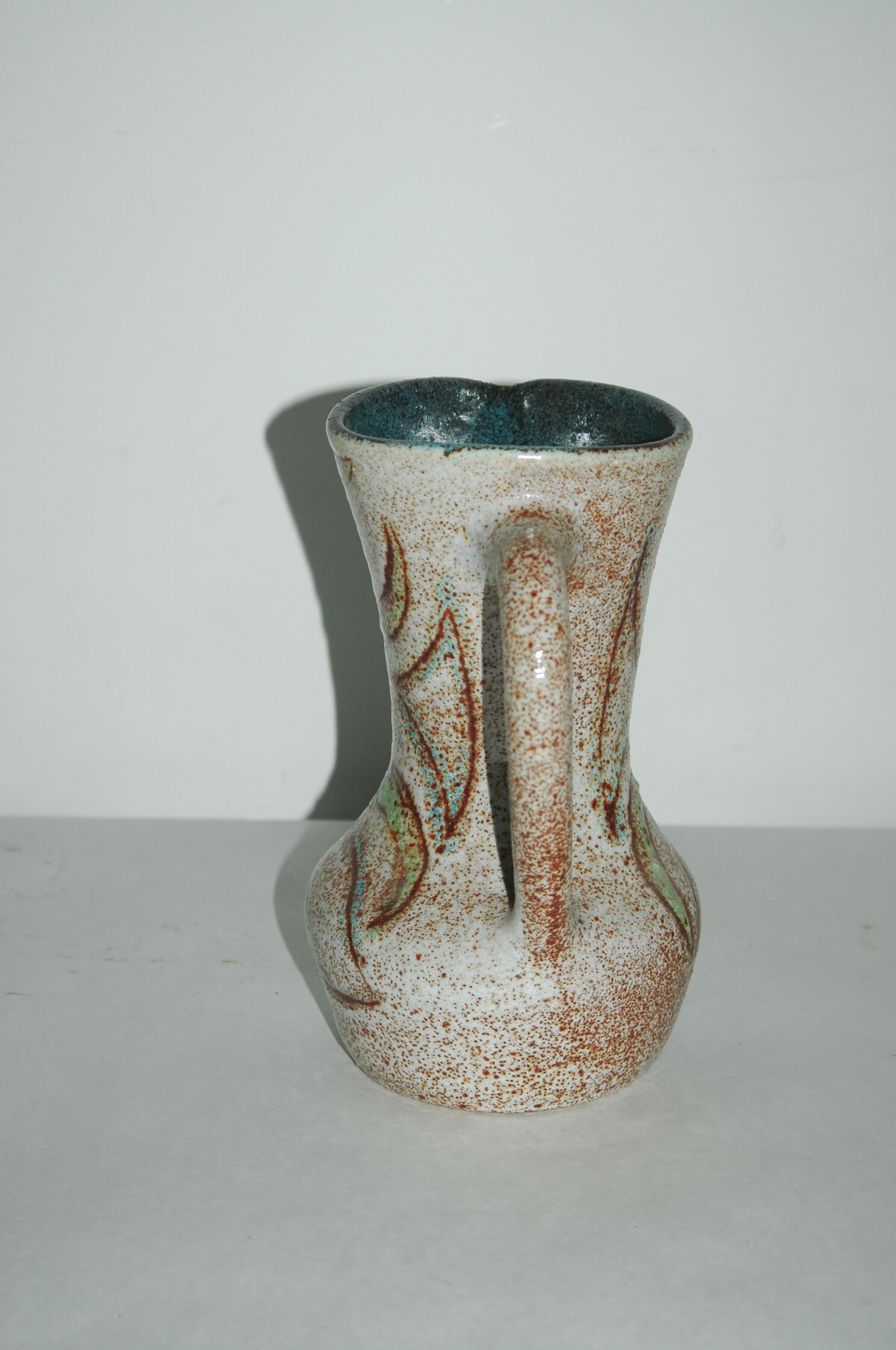 Pitcher ceramic vase zoomorphic bird Accolay 1960