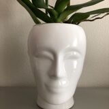 Ceramic face vase