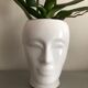 Vase visage céramique