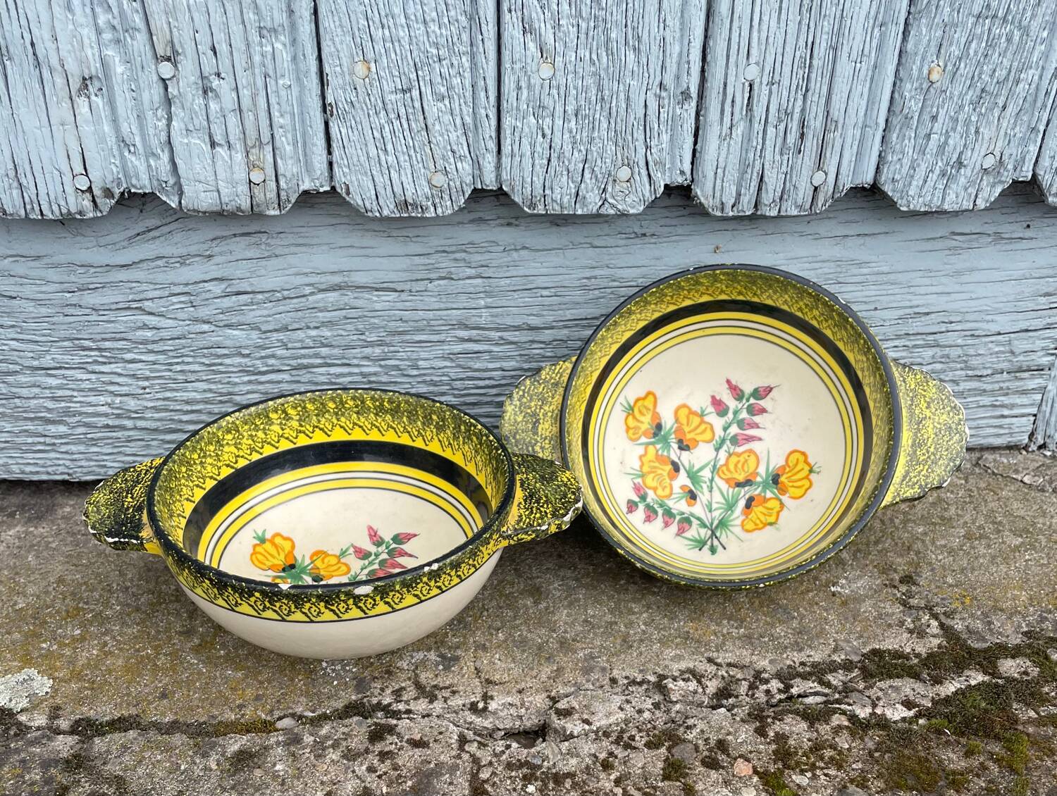 Henriot Quimper France bowl with ear handles