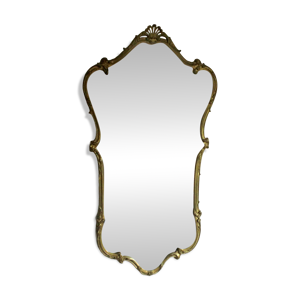 Grand miroir mural avec - cadre laiton