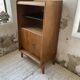 Meuble de rangement secrétaire chêne années 60