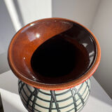 Vintage rare carstens modernist fat lava west german glazed vase