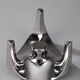 Set of 9 modular candle holders in chromed metal, nagel germany