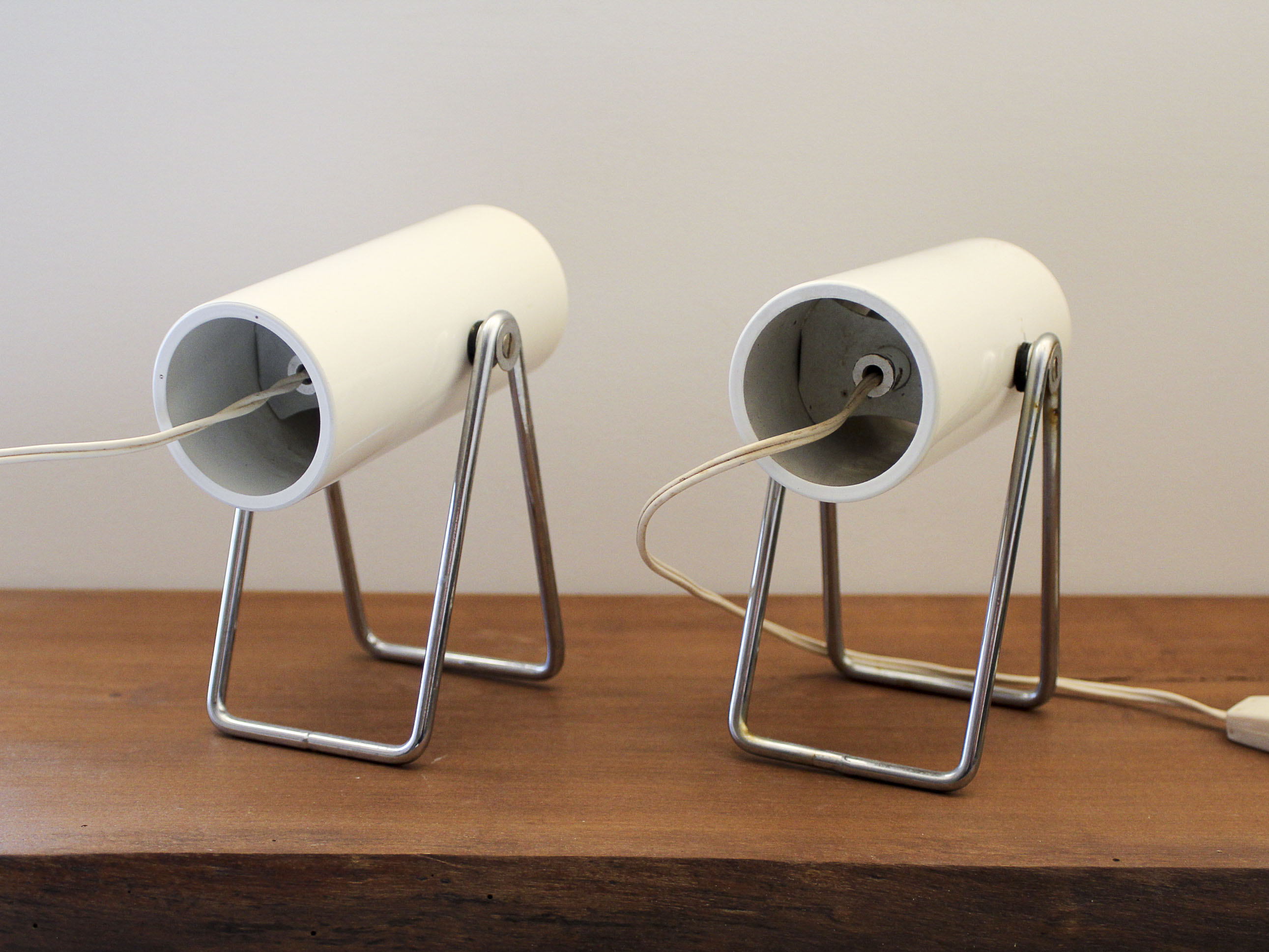 Pair of adjustable spotlights 70s