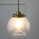 Vintage Murano Glass & Brass Pendant Lamp