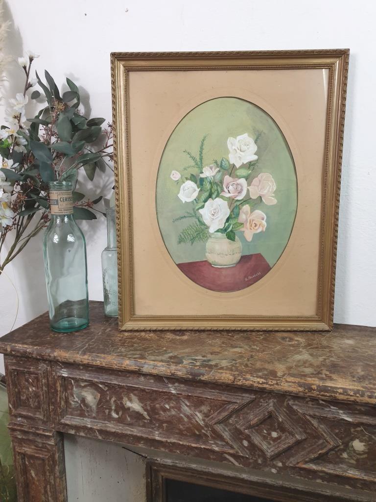 Ancient table peony bouquet