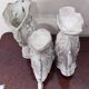 Three-piece ceramic garniture with neo-classical decoration – 20th century