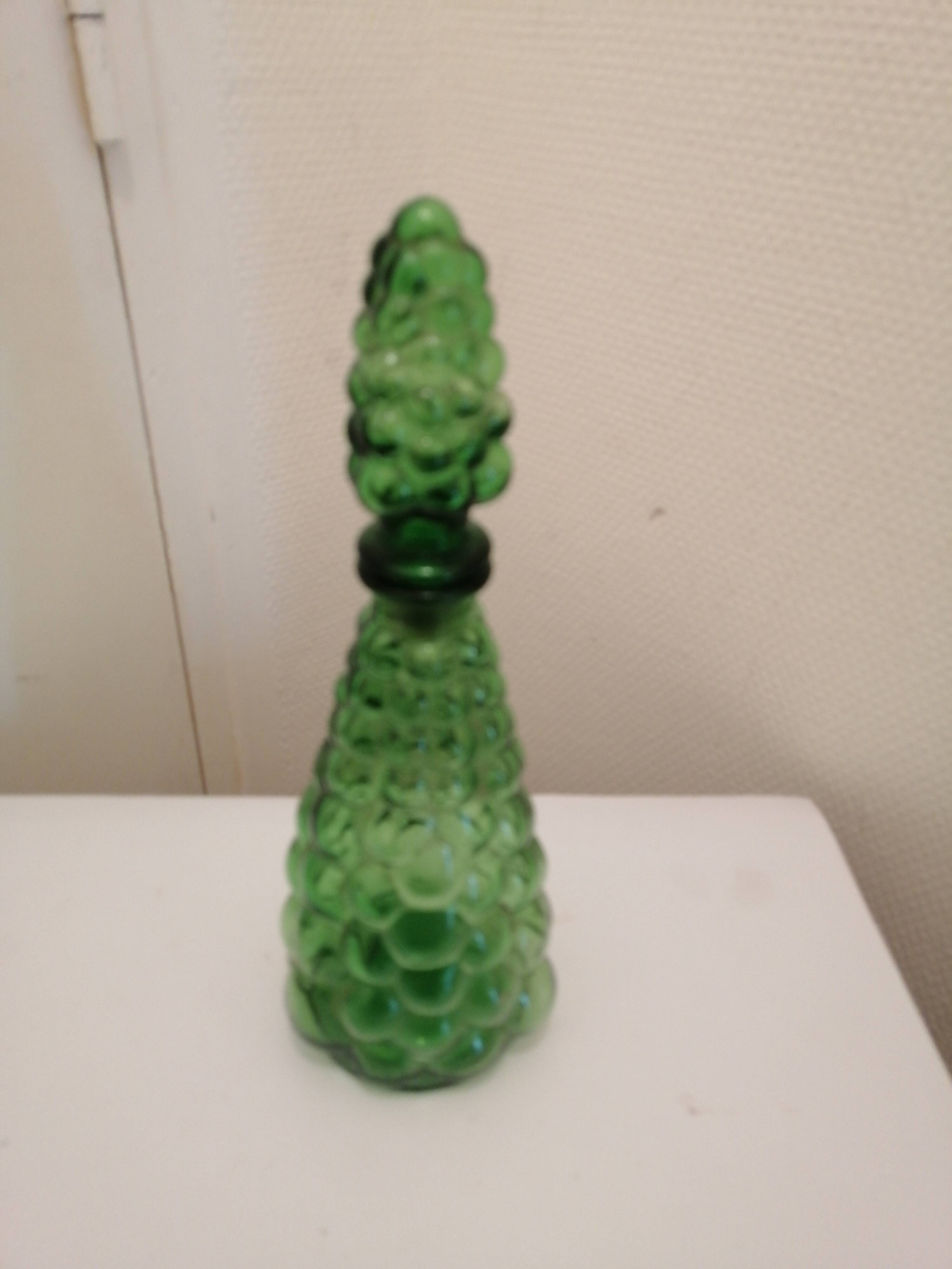 Italian bubbles glass carafe