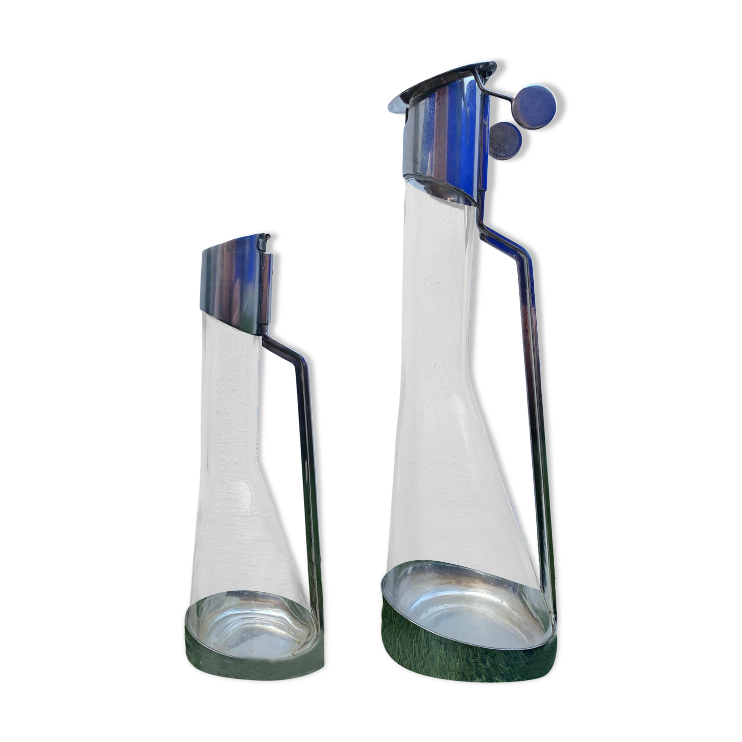 Oil and vinegar, stainless steel, Italian industrial design Achille Castiglioni, Alessi, 1984