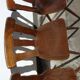 Lot of 4 wooden bistro chairs - 70s 80s 90s