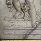 Marble high relief by François Duquesnoy "Putti, garlands and flowers" Paris