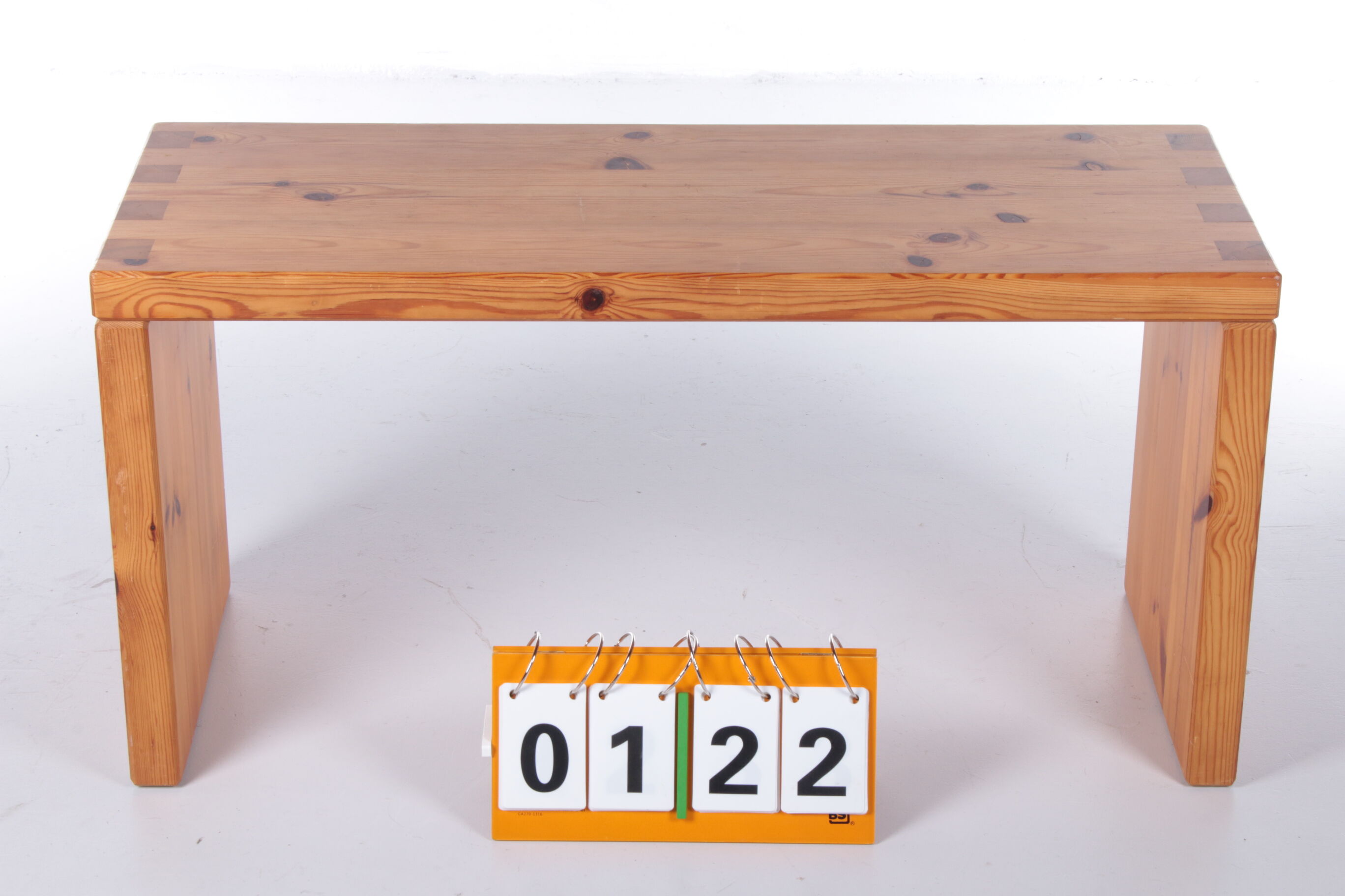 Vintage pine wood sidetable and or bench by Aksel Kjersgaard Odder Denmark