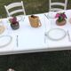 Ensemble table de ferme  blanche et quatre chaises