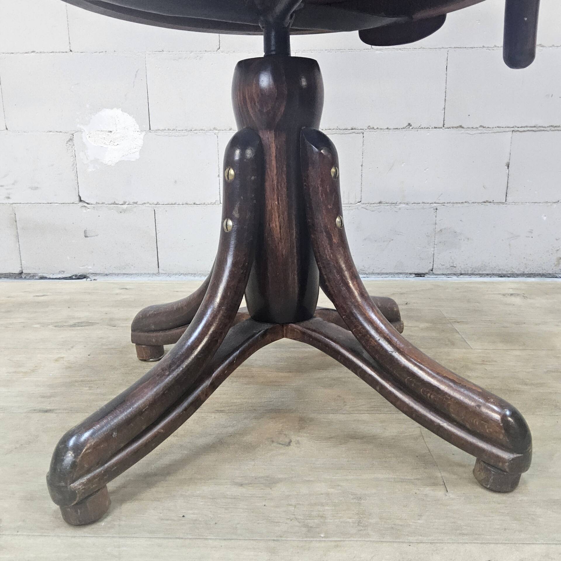 Chaise de bureau pivotante de style Thonet antique (faite à la main)