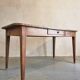 Antique French cherry wood dining table, early 20th century