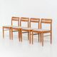 Ensemble de 4 chaises de salle à manger par H.W. Klein pour Bramin