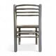 5 chaises de salle à manger / cadre en bois gris clair / siège en cuir / Allemagne années 1970 / étiqueté "ideen für kuchen - innenarchitektur"