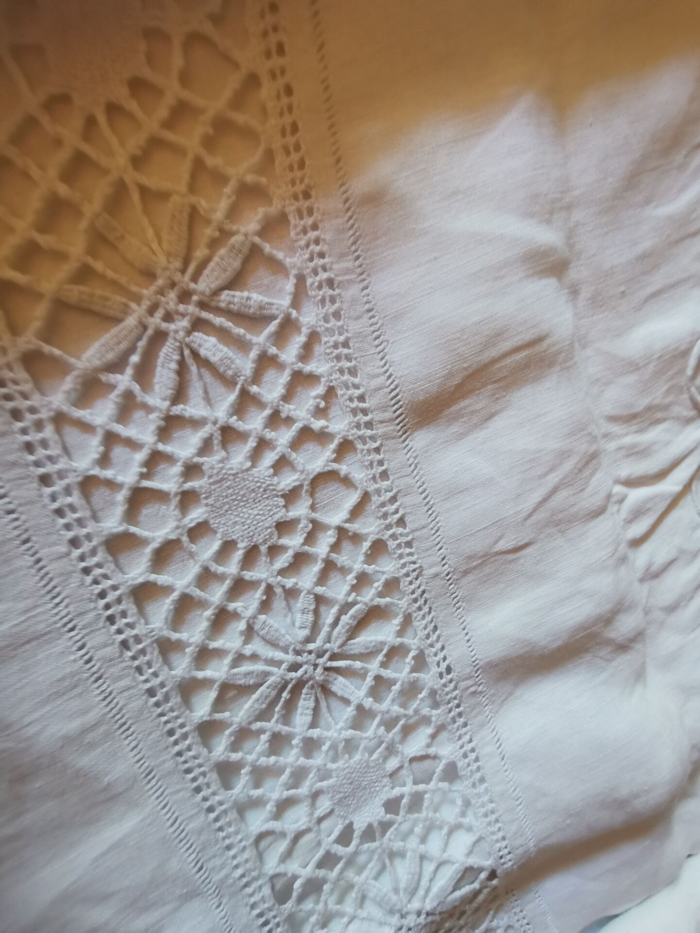 Antique linen cloth monogrammed CP