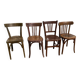 Set of 4 rustic bistro chairs