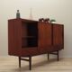 Buffet haut en teck, design danois, années 1970, fabriqué par ES Møbler