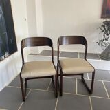 Pair of Baumann chairs model sled
