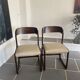 Paire de chaises Baumann modèle traîneau
