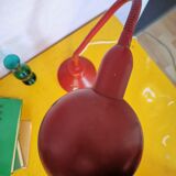 Burgundy flexible casserole lamp, 1960