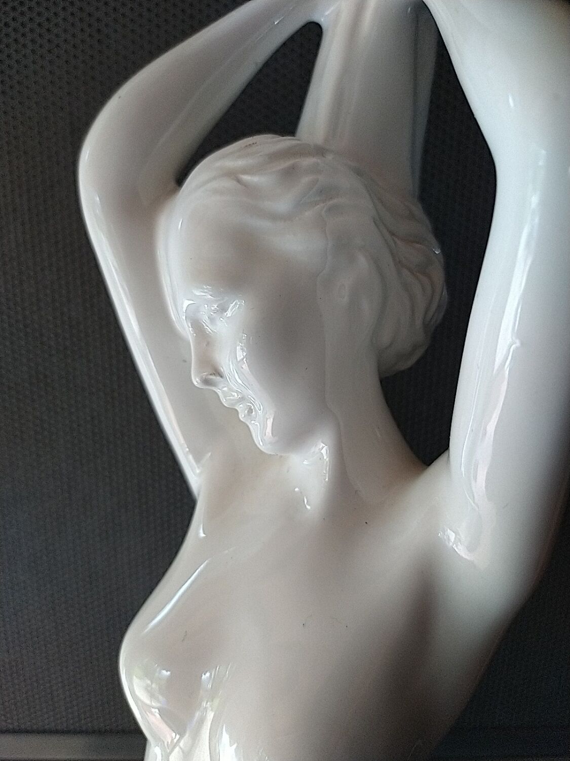 1970s lamp. Nude Art Deco style. 67cm.