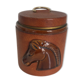 Vintage 1960 Longchamp horse leather cigarette holder - 11 x 10 cm