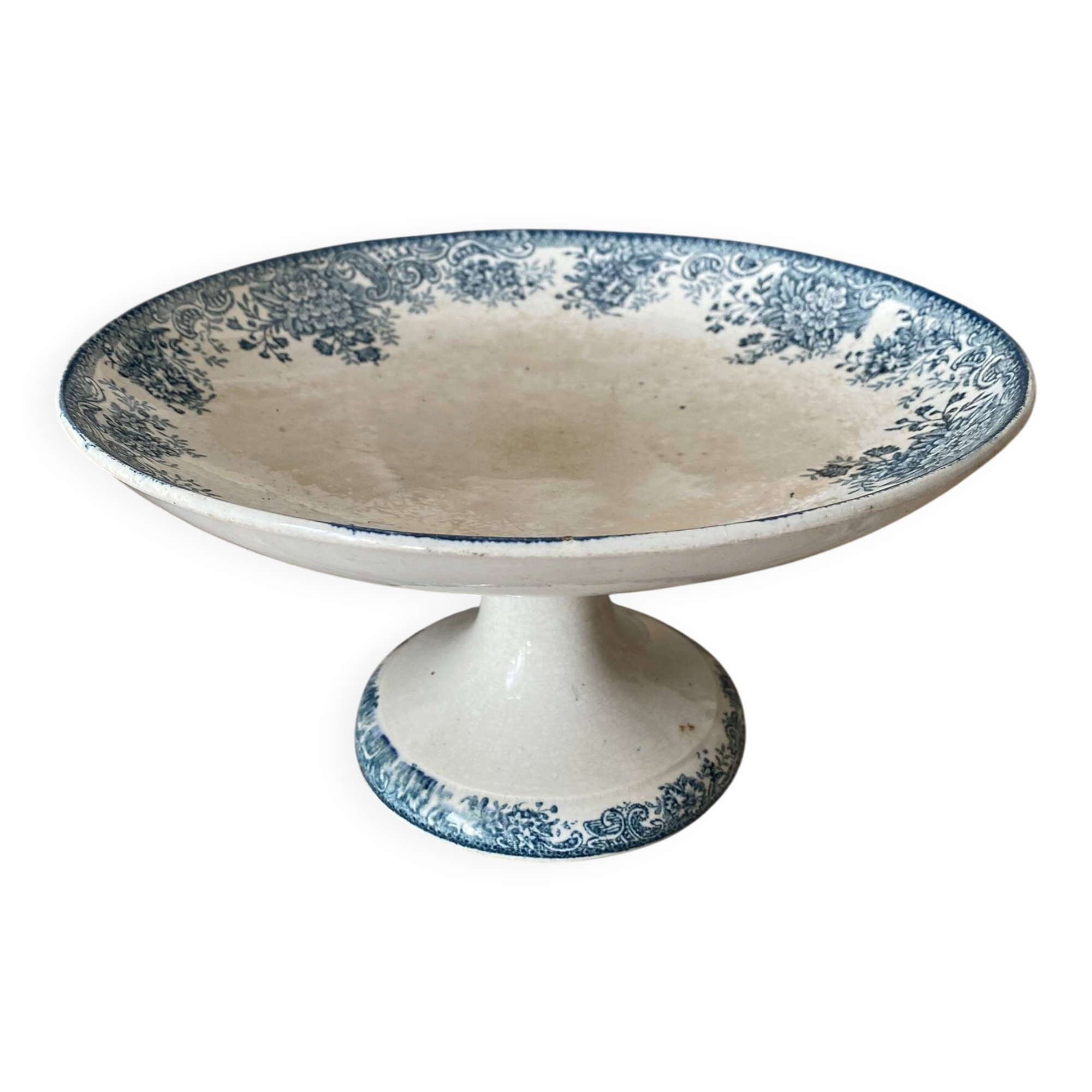 Compote dish, footed bowl in Printania ironstone.