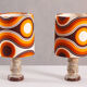 Vintage ceramic table lamps by Scheurich, Germany 1970s set of 2