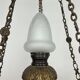 Extraordinary Art Deco chandelier with bronze eagles.